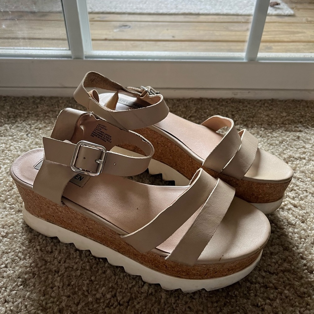Steve Madden Nude Platform Sandals